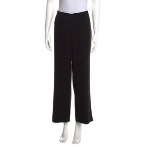 Max Mara Black Wide-leg Pants Silk Detail Lovely Dress Size 10 ~ LUX Quality!